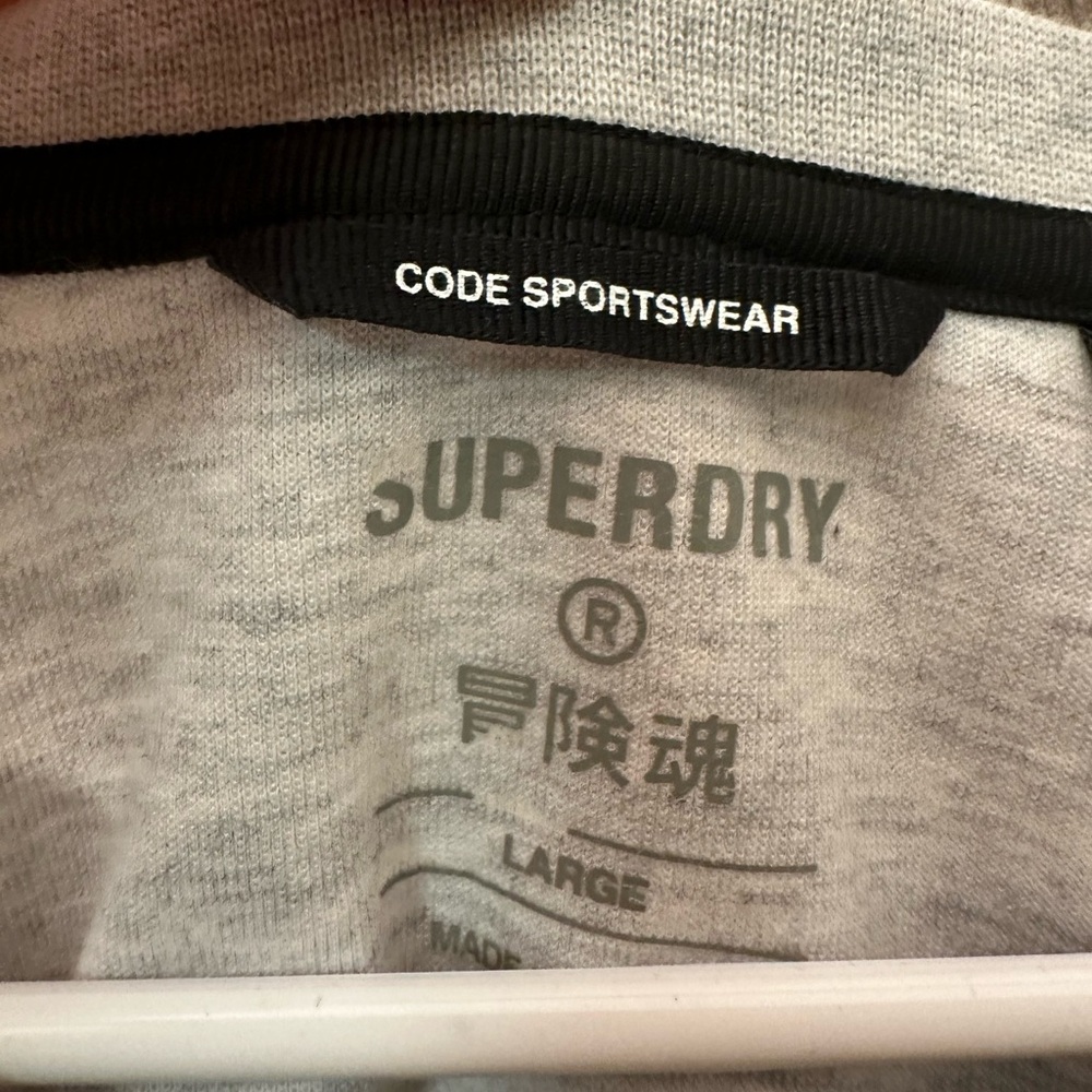 Superdry Code Tech Crew Sweatshirt Light Grey Sz L - image 8